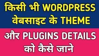 How to know any WordPress website Theme and plugins details (in hindi)