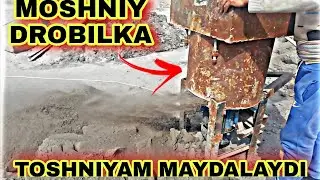 MOSHNIY QO'LDA YASALGAN DROBILKA TOSHNIYAM MAYDALAYDI