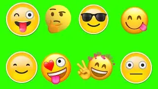 Emojis effect green screen | various emojis