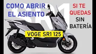How to open the Voge SR1 125 seat if the battery runs out