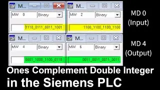 Siemens PLC-Inverter function or Ones Complement  Double Integer  in the STEP7 Software