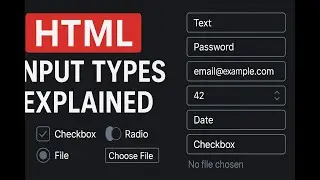 HTML Input Types Explained | Complete Guide for Beginners | HTML Input Types Fast & Easy |
