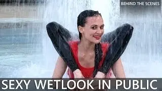 Contortion Flexilady / sexy wetlook in public