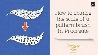 How to change the scale of pattern brush in Procreate