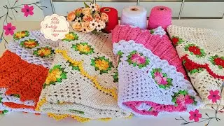 production of round carpets with flowers