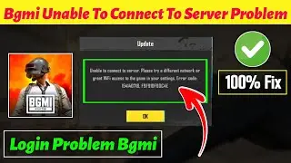 Bgmi unable to connect to server problem | bgmi login problem | bgmi server problem today | bgmi fix