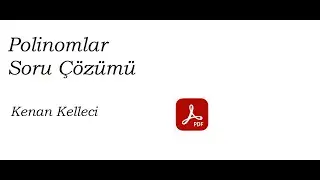 Polinomlar  TYT AYT Öncesi Soru Çözümü