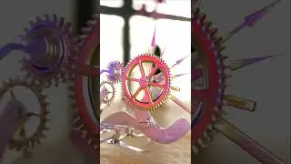 Clockant a mechanical clock ant creature made using Blender.