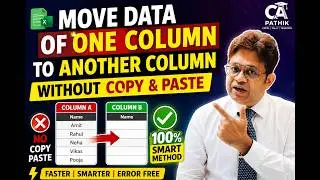 Move data of one column to another column without copy and paste