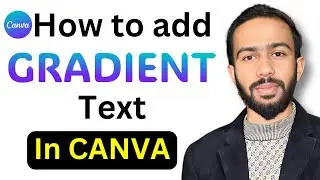 how to add gradient color to text in canva | gradient text in canva