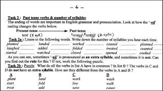 Phonetics 2nd year| Lab3| Past tense with -ed and number of syllables ✅
