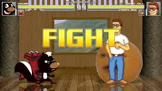 Skunk and Elmo vs Hank Hill and Annoying Orange in a MUGEN Match / Battle / Fight
