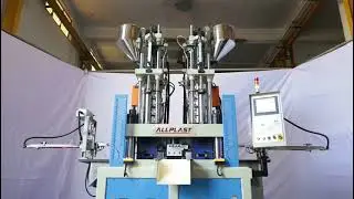 Center turret two color vertical injection machine | Vertical injection moulding machine
