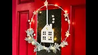 Craft a Lighted Clay House Holiday Wreath
