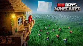 100 DAYS ON AN ABANDONED FIRE WATCHTOWER IN INFINITE GRASS MINECRAFT