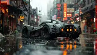 Cyberpunk Batmobile - Synthwave Retrowave Mix