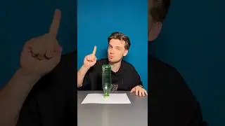 Как убрать лист из под бутылки с водой - эксперимент