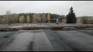 Бурение земли для установки столбов электричества в ГСК Юбилейный
