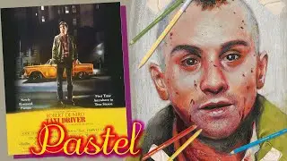 Psycopathic in movies series | De Niro of Taxi Driver, Pastel Charcoal Draw | pastelli e carboncino