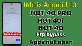 infinix hot 40 pro frp/ infinix hot x6837 frp bypass/x6528B/x6528/x6536/ google lock bypass 100%√