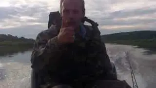 Покатушки на раздушенном моторе Яма 9.9
