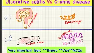 IBD | ULCERATIVE COLITIS VS CROHN'S DISEASE | ROBBINS 10th ed v.impt topic✅✅dr.mithila bisht