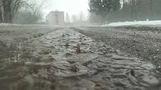 Пример записи видео во время ливня Blacview BL9000 pro