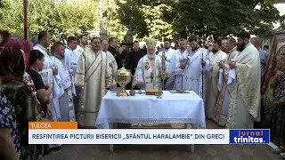 Resfințirea picturii Bisericii „Sfântul Haralambie” din Greci, județul Tulcea
