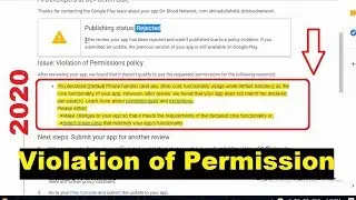 your app has been rejected and wasn't published due to a policy violation