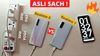 Realme 7 (30W DART) Vs Realme 6 (30W VOOC) 0 to 100% charging speed test and heating 🔥🔋⚡ In Hindi