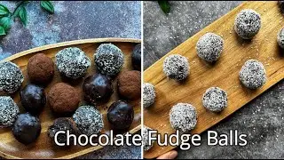 Chocolate Almond Butter Balls/ chocolate fudge balls-Quick and easy