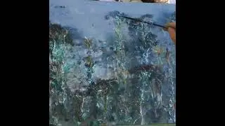 Wate soluble wax paint on encaustic