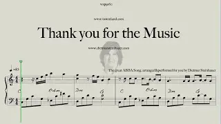 Thank you for the Music  -  Easy Piano  -  The greatest ABBA Song