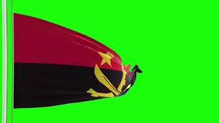Angola green screen flag video