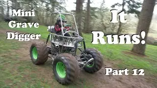 Custom Mini Grave Digger Monster Truck Modified Powerwheels First Drive, it Actually Runs!