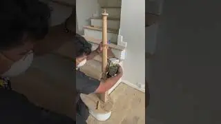 handrail sanding #stairs #shortyoutube  #ricardofloors