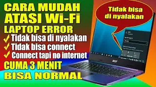 WiFi laptop tidak bisa ON Windows 10 wifi tidak bisa connect di laptop
