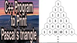 C++ Program to Print Pascal's triangle
