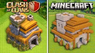 Minecraft: How to Build Clash of Clans Town Halls (Levels 1-8)