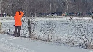 Dirt bike ice racing studded class