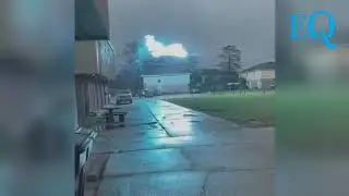 Así se vieron las lineas eléctricas tras la tormenta en USA