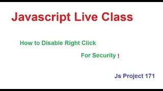 How to Disable Right Click Using JavaScript | HTML Tutorial