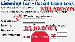 IELTS Listening Actual Test 2023 with Answers | 25.10.2023