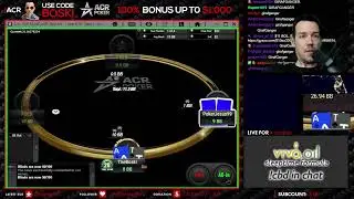CHIP LEADER! $44 6 max OSS 25k! 👑 ONLINE POKER TOURNAMENTS 👑 !ACR !RYE