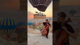 Gün doğumunun en etkileyici anı..F.Schubert(Serenade)#kapadokya #cello  #classicmusic #cappadocia