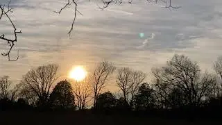 Beautiful sunset on a cloudy day, 4 hours