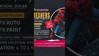 VFX Paint || VFX Roto Freshers Jobs 2024 .  
