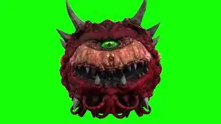 New Pacman monster Green Screen