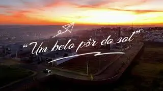 Filmando um belo fim de tarde na cidade de ouro de Minas Gerais