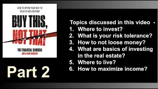 Buy This Not That - book insights | The Financial Samurai- Sam Dogen - Part 2 of 4